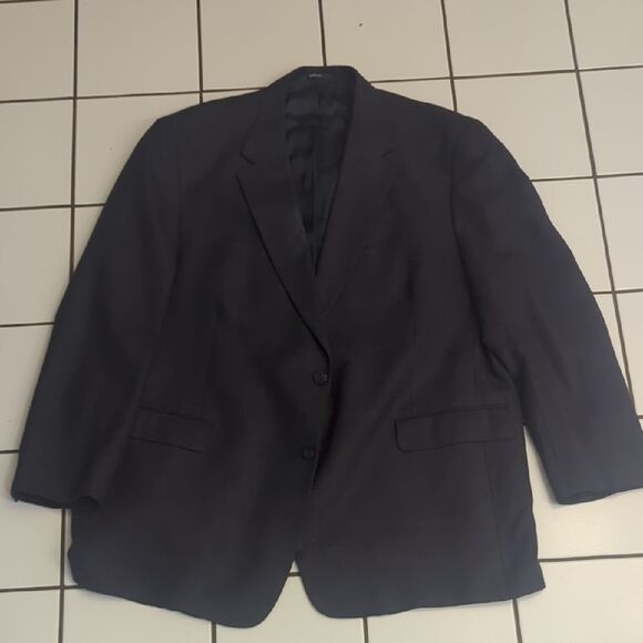 Austin Reed Blue with burgundy Blazer with Notched Lapel and Regular Fit - Picture 1 of 5